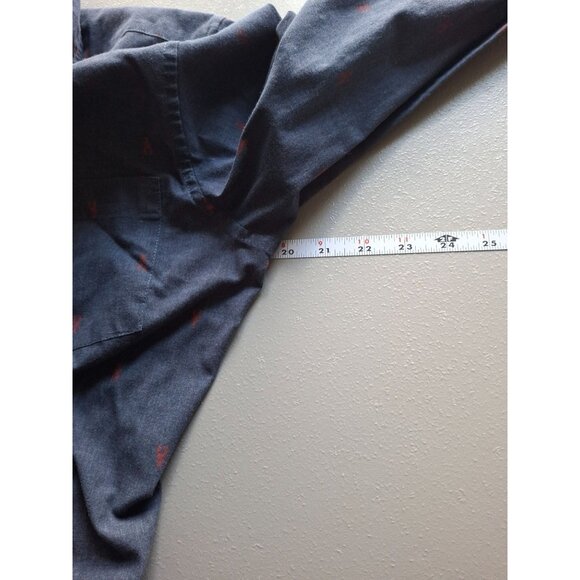 Sonoma Long Sleeve Button-Up Red Lobsters Shirt Men's  Navy With Medium - Picture 6 of 7